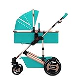 高地の赤ちゃんのベビーカーのライト四輪の折り畳み式の椅子は、赤ちゃんの馬車に乗ることができます赤ちゃんの赤い車の子どもの車/ 0-36ヶ月/大型の収納バスケット/全シーズンを使用することができます/フ