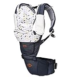 I-angel Quax With 365 All in One Hipseat Carrier ヒープシートキャリア 抱っこ紐 子守帯 赤ちゃんヒープシート ベビー用品 外出用品 (ブルージーン) 