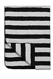 Meyco Baby Blanket Black Label 100% Organic Cotton, 75 x 100 cm, Stripe, Black / White by Meyco