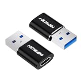 HOWJIM USB Type-C 変換アダプタ 2個セット QC3.0 急速充電 5Gbps高速データ転送 OTG機能 Type C (メス) to USB3.0 (オス) 変換アダプタ タイプC 変換 Ma-c Book Pad Pro Phone 17 16 15 Pro Max Watch Ga-laxy スマートフォン、タブレット、ノートパソコン、充電器などUSB-C機器対応 ブラック