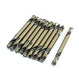 uxcell ダブルエンドツイストドリルビット　HSS製グレー　ストレートシャンク　 4.2mmカット径　2フルート　10個入り