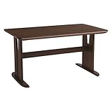 ダイニングテーブル/2本脚テーブル 【長方形 幅135cm】 木製 ブラッシング加工 『コバ』 ダークブラウン 生活用品 インテリア 雑貨 インテリア 家具 テーブル ダイニングテーブル 木製、天然木 top1-ds-1748472-ak 