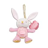 baby ampersand チェーン付きアニマルラトル　ピンク　F