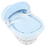 Luxury British Made Blue Marshmallow Bassinet Moses Basket Replacement Cover by Soho Fashions