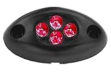 Innovative Lighting 004-4000-7 Courtesy Light - 4 LED Surface Mount - Red LED & Black Case