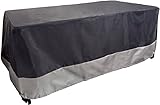 (Dark Grey w/Grey Trim) - Dining Table Cover - Weatherproof Patio Furniture Cover (Dark Grey w Grey 