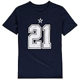 ダラス・カウボーイズYouth Ezekiel Elliott # 21 Authentic Name and Number Tee X-Large ブルー