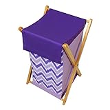 Bacati Mix and Match Zigzag Hamper, Purple by Bacati