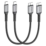 HOTNOW USB C to Micro B ケーブル 30cm 2つ, 外付けHDDケーブル USB 3.1 Gen2 10Gbps高速データ転送