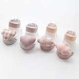 Weryn(TM) 18ヶ月に生まれた新しいのためのノベルティコットンのベビーソックス新生児ノンスリップラブリー幼児用靴下2ペア/ロット[12Mハート雲]