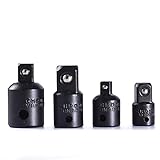4ピース/セットコンバータ駆動ソケットアダプター空気衝撃職人ソケットレンチアダプタ「1/4 3/8 1/2 "ハンドツールセット