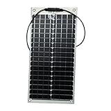ソーラーパネル 30W フレキシブル ソーラーパネル 単結晶　ソーラーパネル　超高品質　船舶や自動車のバッテリー上がり防止に！ (30W)