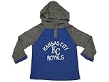Kansas City Royals Saag Toddler Girl 'sブルー長袖フード付きTシャツ