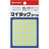 ニチバン:ニチバン マイタックラベルML-151黄 ML-1512 型式:ML-1512（1セット:15枚入）