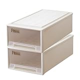 天馬 フィッツケース ２個セット ロング (幅39×奥行74×高さ23cm) カプチーノ