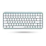 Ajazz 308i ブルートゥース タブレット用キーボード レディース ワイヤレス コンパクト Bluetooth キーボード かわいい タイプライター風 英語配列 (ミントグリーン)