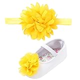 (コ-ランド) Co-land ベビー シューズ ヘアバンド 2点セット プリンセス リボン付き 可愛い ファーストシューズ フォーマル ギフト 結婚式 撮影記念 1 C