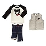 [ミキハウス] MIKIHOUSE 【ダブルＢ】 Ｔシャツ・ベスト・スパッツセット (70cm-80cm) 64-1103-560 黒