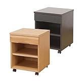 ワゴン サイドキャビネット キャビネット 木製 収納 棚 タモ材突板オープンワゴン SJ-411(ライトブラウン)