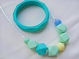 A L L U R E silicone teething necklace + bangle set for mom BPA free FDA compliant food grade silico
