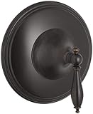 KOHLER K-T10301-4M-2BZ Finial Traditional Valve Trim with Lever Handle for Thermostatic Valve, Oil-R