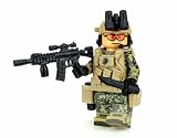 Battle Brick 高さ1.6インチ 海兵隊偵察 MARPAT カスタムミニフィギュア | 収集可能な本物のミリタリーミニフィグ | アクセサリー 米国製 | プリント迷彩 | 10歳以上から大人へのギフトに最適 AFOL