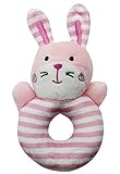 赤ちゃん教育Grasping Teething Toy Bunny Rabbit動物手Plush Rattleセットグリップリングwith Squeak