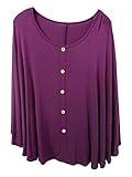 Full Cover Nursing Poncho By Duckery Kid - Breathable and Lightweight - 100% Modal (Plum) by Duckery