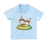 BabyChips 仲良しきょうだい(兄妹)(名入れ半袖ベビーTシャツ) 160 ライトブルー