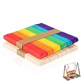 アイススティック 木製スティック 手作り アイスの棒 DIY材料 いろんな芸術品や作品を作り用に 木製棒 DIY クラフトスティック 工芸スティック 創造力 ウッドスティック 業務用 スライス パーティー （100PCS） マドラー (14*1cm) スティック棒