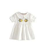 Cutelove 子供ドレス ワンピース 女の子 蜂柄 可愛い 夏 半袖 ベビー ドレス 素敵 プリンセスドレス