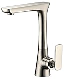 Imiee single-handleキッチン蛇口、クローム仕上げ、真鍮材質 グレー