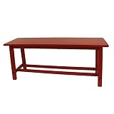 D?cor Therapy Kid's Farmhouse Bench, Red [並行輸入品]