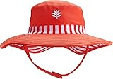 Coolibar UPF 50 +ベビー女の子リバーシブルビーチバケットハット – Sun保護用 カラー: オレンジ