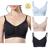 EZCLASSY 組み合わせ産前 産後 授乳ブラ マタニティ ブラジャー ノンワイヤー クロス オープン ホックバックルが簡単 取り外し タイプ 下着 レ (COLOR4) [並行輸入品]