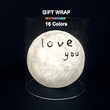 Moon Lamp LED 16色変更リモートとタッチコントロールMoonライト装飾、照明、ストレージで瞑想、一意ギフトボックス2018お気に入りギフトUSB充電( 4.7インチ用)