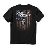 Buck WearフォードSkulls and Stripesアメリカ国旗鹿Tシャツ