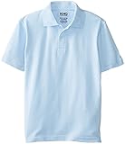 KHQ Big Boys' Husky Short Sleeve Pique Polo Light Blue Large [並行輸入品]