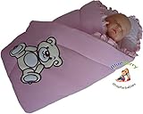 BlueberryShop Embroidered Jersey Swaddle Wrap Blanket Sleeping Bag for Newborn, baby shower GIFT 100