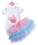 EOZY ベビー おむつカバー ロンパース 半袖 ヘアバンド 3点セット ブルマ 赤ちゃん チュチュスカート 可愛い 女の子 リボン飾り 撮影記念 M A