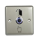 monkeyjackステンレススチールタッチパッドdcl2 V NC NO。comドアExitリリースボタンスイッチアクセス制御用LEDライト付き