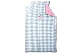 Baby Boum 100 x 140cm Cot Bed Duvet Set with Smurf Appliqu? (Pink) by Baby Boum