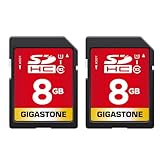 【5年保証】GIGASTONE 8GB SDカード 2個セット SDHC UHS-I U1 C10 80MB/s メモリーカード フルHD ビデオ デジタルカメラ 高速記録 ミニケース2個付き