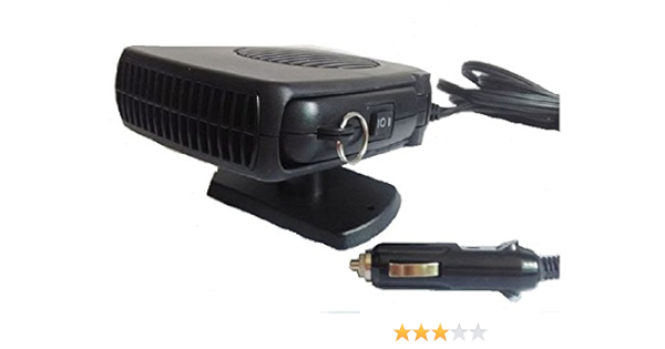 Amazon フロントガラスの氷と雪にも活躍 ドライヤーにもなる 車載用 小型 ファンヒーター クーラー 12v150w バイク用etc アクセサリ 車 バイク