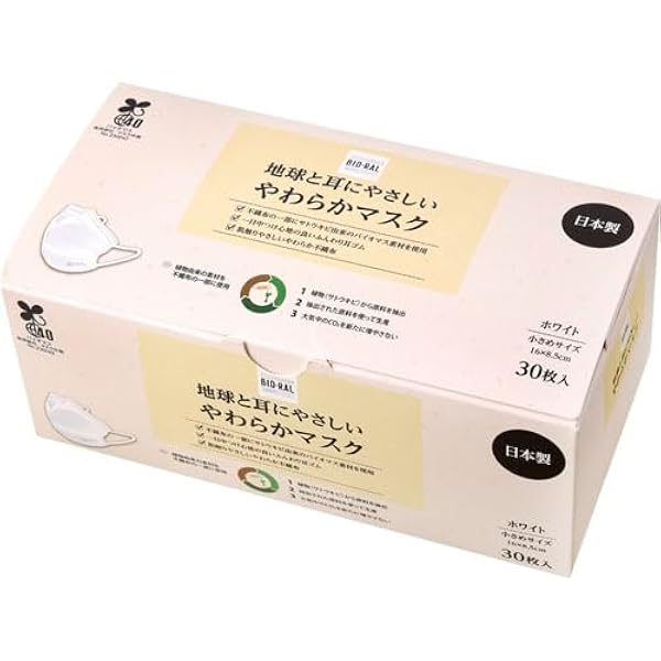Amazon.co.jp: [スマイルライフ] 耳にやさしいソフトマスク ふつう 50