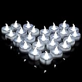 AGPtek® 100x LED Battery-Operated Cool White Flameless Flickering Tealight Candle For Wedding Holida