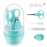 Zhihu 幼児赤ちゃん新生児つめきりハサミ つめ・鼻・髪のおていれにグルーミングキットとはさみの幼児赤ちゃん新生児のために ツメキリ爪切りつめきり爪切りが（0ヵ月-こども から対象）ブルー (グリー