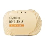 元廣 Olympic オリンピック 毛糸 純毛 極太 10玉1パック501 オフホワイト