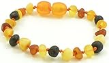 Raw Amber Teething Bracelet / Anklet for Baby - 5.5 Inches (14 Cm) - Unisex - Multicolor - Baltic Am