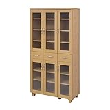 JKプラン Lyckaland 大型食器棚 食器収納 幅90cm ナチュラル FLL-0012-NA